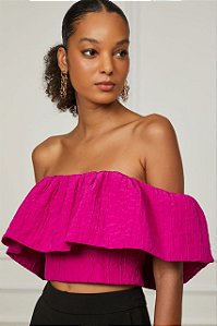 Blusa Animale Rosa Pink Ombro a Ombro