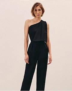 Macacão Andrea Marques Preto Um Ombro Só