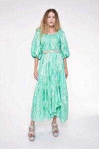 Vestido Cris Barros Verde Modelo Eva