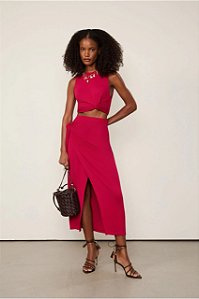 Conjunto Animale Saia + Blusa Rosa