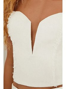 Blusa Vix Branca Modelo Louise