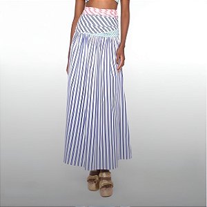 Saia Cris Barros Longa Estampada Modelo Urias