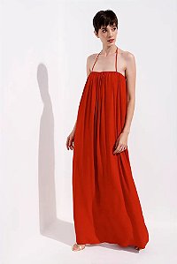 Vestido Carol Bassi Vermelho Modelo Veronique