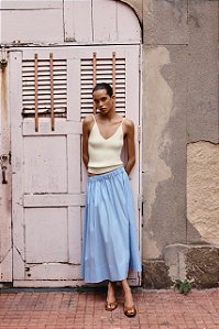 Saia Zara Azul Modelo Godê