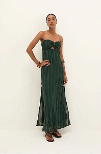 Vestido Vix Verde Longo Modelo Loly
