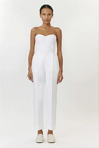 Macacão Andrea Marques Branco Sem Alças Modelo Corselet