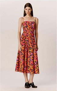 Vestido Andrea Marques Floral Decote Reto