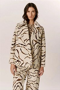 Casaco Andrea Marques Animal Print Oversized