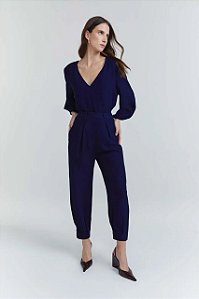 Conjunto NV Bermuda + Blusa Azul Oxford