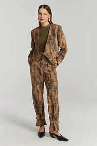 Conjunto NV Calça + Blazer Marrom Mascavo