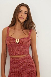 Top Vix Berry Burst Modelo Aria Com Alças