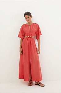 Vestido Vix Laranja Raspberry Modelo Sallisa
