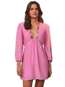 Vestido Vix Rosa Modelo Mel