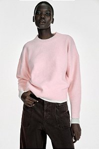 Blusa Zara Rosa Modelo Suéter