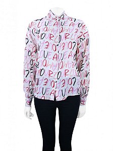 Camisa Mixed Branca Estampada