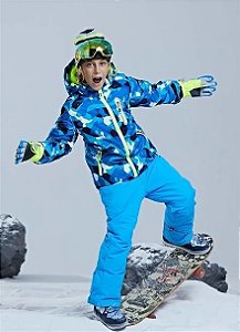 Calça Bhava Azul Modelo De Neve Infantil