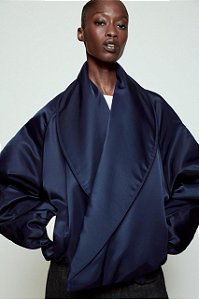 Casaco Zara Azul Modelo Bomber Acolchoada