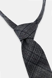 Gravata Zara Xadrez Azul Em Lã