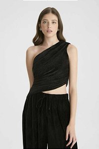 Blusa NV Preta Modelo Gabi Ombro Único