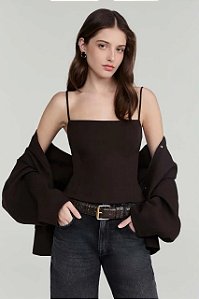 Blusa NV Marrom Modelo Isabel