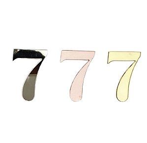 Número 7 - Topo de Bolo Acrílico