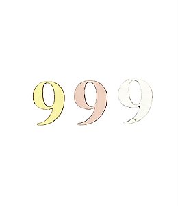 Número 9 - Topo de Bolo Acrílico