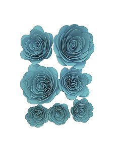 Flor de Papel Tiffany - Topo de bolo