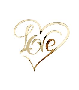 Aplique Coração Love 2 - 8cm