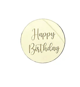 Mini medalhinha Happy Birthday - 5cm