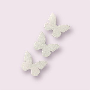 Borboleta Papel Arroz Branco - 18 unidades
