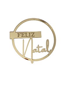 Aplique Feliz Natal  Vazado 9 - 8CM