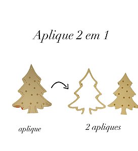 Aplique Árvore de Natal  2 EM 1 - 12CM