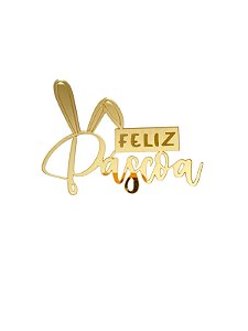 Aplique Feliz Páscoa - 10cm