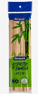 Espeto de Bambu Bompack 25cm 50UN
