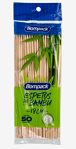 Espeto de Bambu Bompack 18cm 50UN