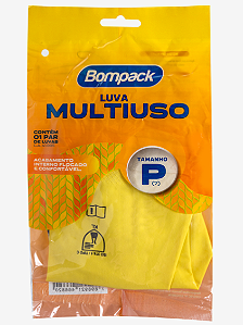 Luva Flocada Bompack Amarela tam. P/M/G 1UN