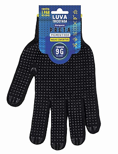 Luva Tricotada Bompack Pigmentada Preta tam. G UN