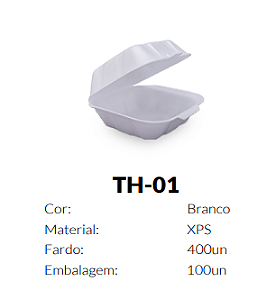 HAMBURGUEIRA TH-01 TOTALPLAST EPS 140X130X85MM 100UND