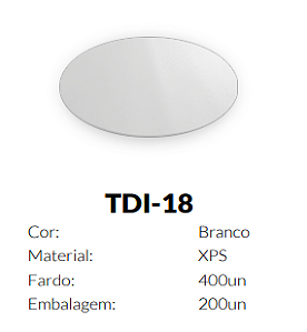 DISCO TOTALPLAST EPS 18CM BRANCO TDI-18 C/400UN