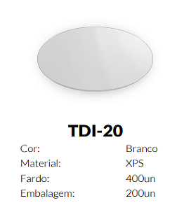DISCO TOTALPLAST EPS 20CM BRANCO TDI-20 C/400UND