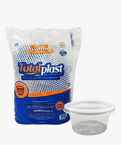 KIT POTE E TAMPA 200ML REDONDO PP 24