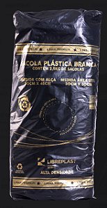 SACOLA BIO BRANCA ALTA 30X40 2,5KG