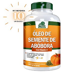 Kit Revenda com 10 Potes Óleo de Semente de Abóbora 120 Cáps - Shiva