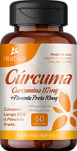 Curcuma com Pimenta Preta - Curcumina 117mg - 60 caps - Reativa