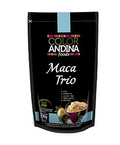 Maca Peruana Trio (Preta, Vermelha, Amarela) em Pó Concentrado -  100g
