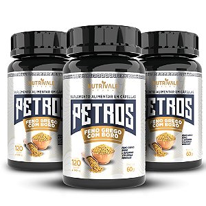 Petros com Feno Grego e Boro- kit com 3- 360 Caps - Nutrivale