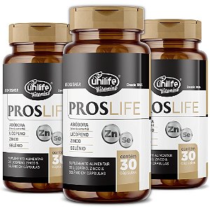 Kit com 3 - ProsLife Saúde da Próstata - 90 Caps - Unilife