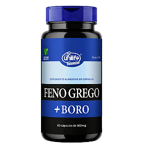Feno Grego + Boro - 500mg - 60caps - Unilife