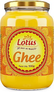 Manteiga Ghee Clarificada Tradicional Lotus 500g Sem Lactose