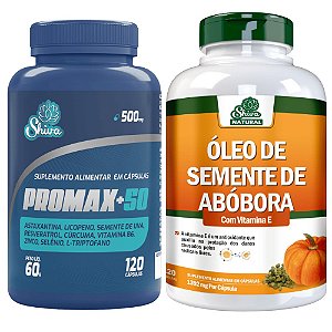 Kit Saúde da Prostata com Oleo de Semente de Abobora e Promax50